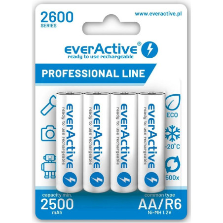 EVERACTIVE AKUMULATOR AA 1,2V/2600 mAh   PROFESSIONAL ( 1 sztuka )