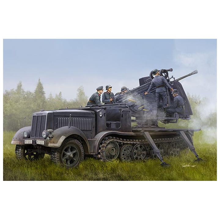 TRUMPETER 1/35 GERMAN 5cm FLAK 41 AUF SELBSTFAHRLAFETTE SD.KFZ. 7/2 (09513)
