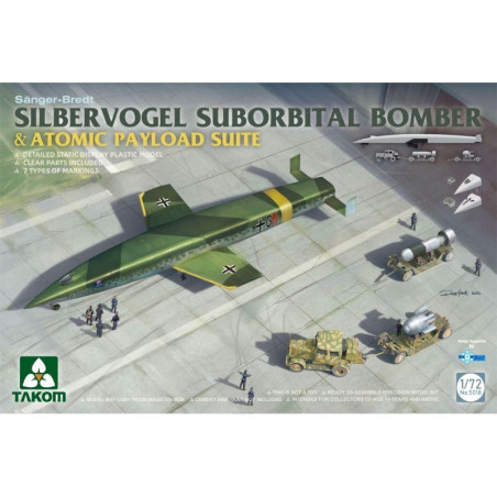 TAKOM 1/72 SANGER-BREDT SILBERVOGEL      SUBORBITAL BOMBER & ATOMIC PAYLOAD SUITE (TAK5018)