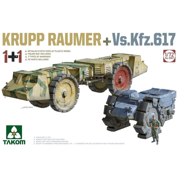 TAKOM 1/72 KRUPP RAUMER + VS.KFZ.617 (TAK5007)