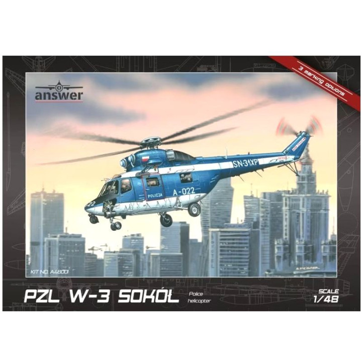 ANSWER 1/48 PZL W-3 SOKÓŁ POLICE         HELICOPTER (48001)