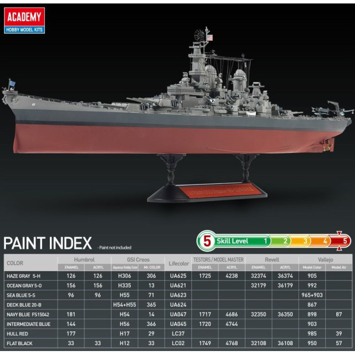 ACADEMY 1/700 BB-63 USS MISSOURI (14223) edycja specjalna