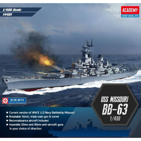 ACADEMY 1/400 USS MISSOURI BB-63 (14401)