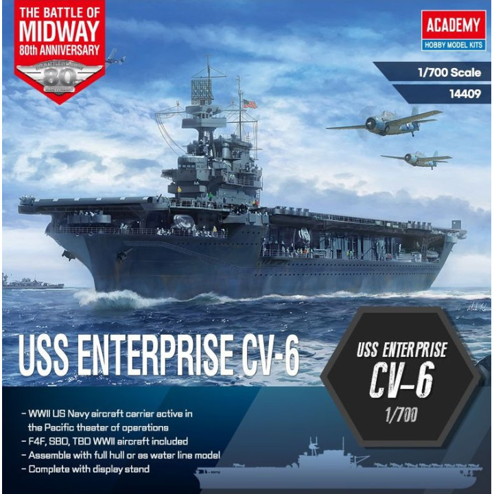 ACADEMY 1/700 USS ENTERPRISE CV-6        (14409) Beatle of Midway