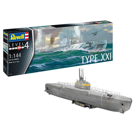 REVELL 1/144 NĚMECKÁ PONORKA TYP XXI (05177)