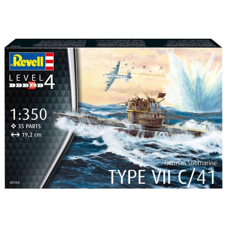 REVELL 1/350 NĚMECKÁ PONORKA TYP VIIC/41 (05154)