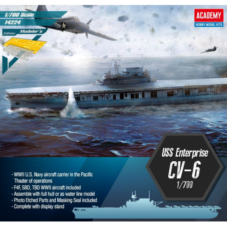 ACADEMY 1/700 USS ENTERPRISE CV-6        (14224) Limited Edition