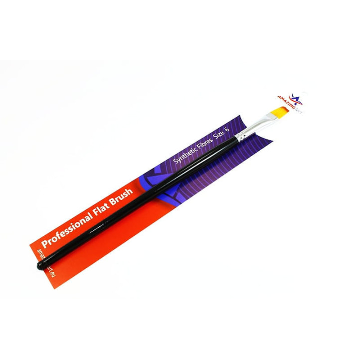 AMAZING ART SYNTHETIC BRUSH FLAT 6 (13036)