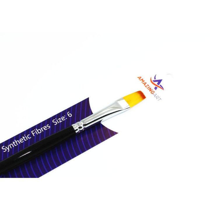 AMAZING ART SYNTHETIC BRUSH FLAT 6 (13036)