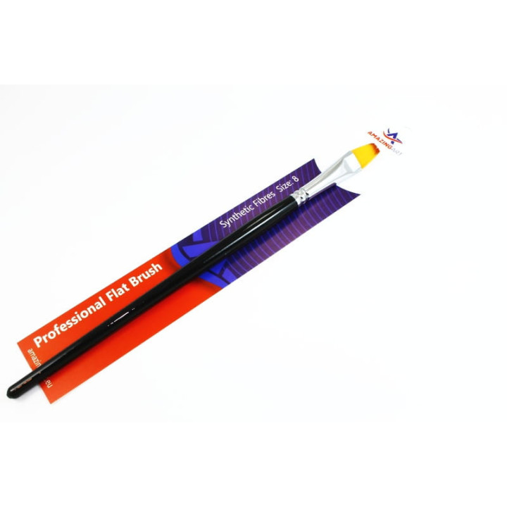AMAZING ART SYNTHETIC BRUSH FLAT 8 (13043)