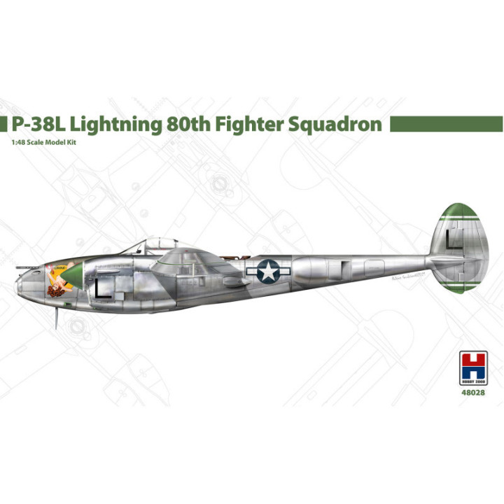 HOBBY 2000 1/48 P-38L LIGHTNING 80th     (48028) FIGHTER SQUADRON