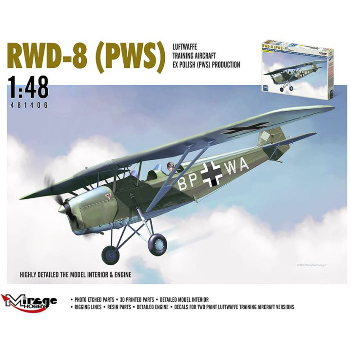 MIRAGE HOBBY 1/48 RWD-8 PWS (481406)     Edycja Limitowana