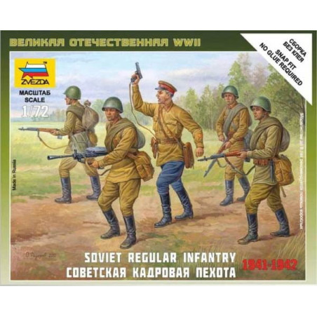 ZVEZDA 1/72 SOVIET REG. INFANTRY         1941-1942 (6179)