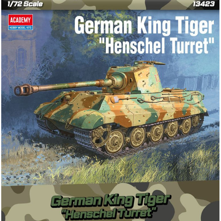ACADEMY 1/72 NĚMECKÝ KING TIGER (13423) "HENSCHEL TURRET"