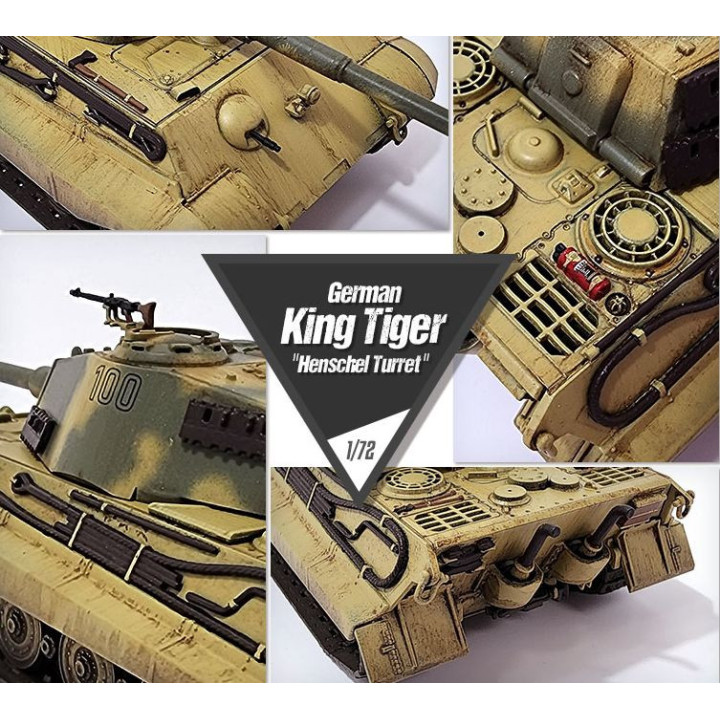 ACADEMY 1/72 NĚMECKÝ KING TIGER (13423) "HENSCHEL TURRET"