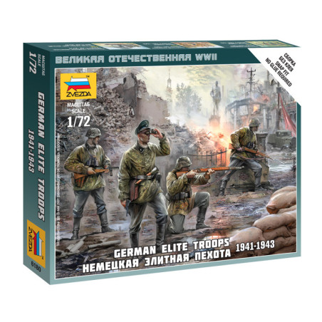 ZVEZDA 1/72 GRMAN ELITE TROOPS 1939-1943 (6180)