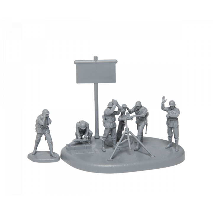 ZVEZDA 1/72 NĚMECKÝ 120mm minomet s posádkou (6268)