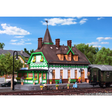 KIBRI 39509 H0 STACJA KOLEJOWA BURG in   SPREEWALD - oświetlenie LED