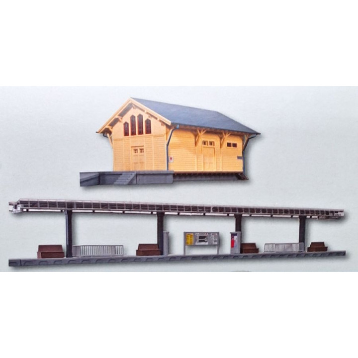 KIBRI 38994 H0 PERON / NASTAINER / STORAGE - station set