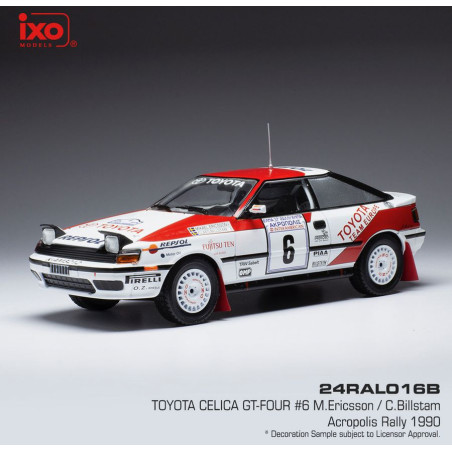 IXO 1/24 TOYOTA CELICA GT-FOUR No.6      (016B)  M.Ericsson / C.Billstam 1990 RALLYE WM / ACROPOLIS