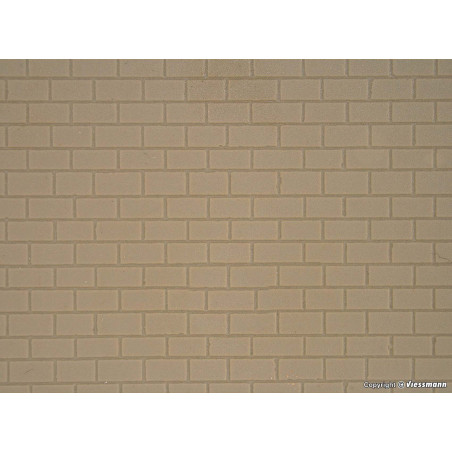 KIBRI 34137 H0 DESKA 20*12 cm - cihlová zeď šedá