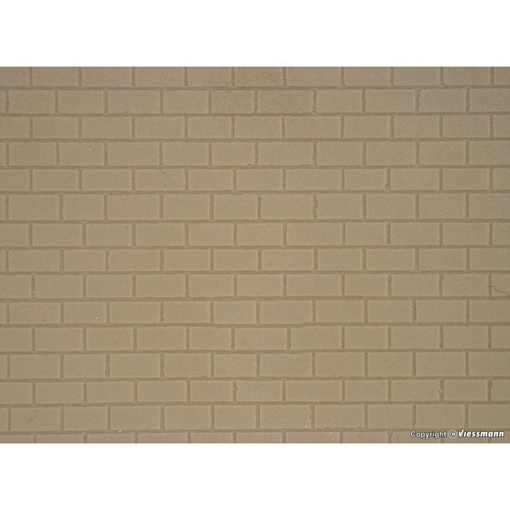 KIBRI 34137 H0 PŁYTKA 20*12 cm - mur     ceglany szary