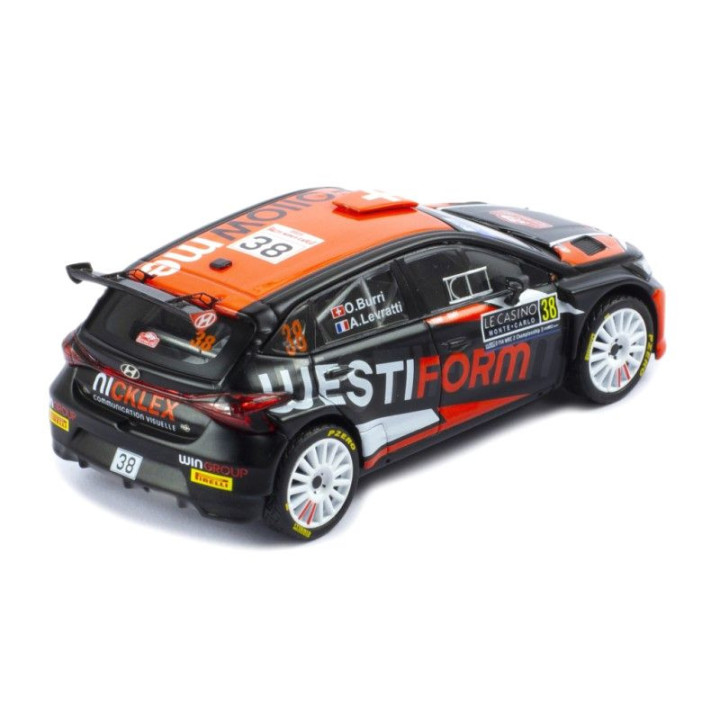 IXO 1/43 HYUNDAI i20 N Rally2 č. 38 WRC2 (891.22) O.Burri / A.Levratti 2023 RALLY MONTE CARLO