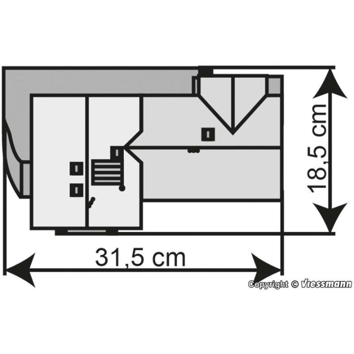KIBRI 39388 H0 STACJA GRASBRUNN