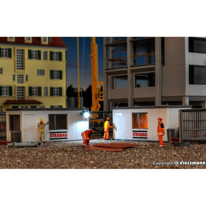 KIBRI 38626 H0 KONTENERY BIUROWE STRABAG z oświetleniem LED