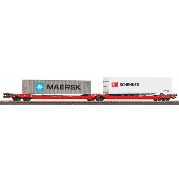 PIKO 24619 WAGON TOWAROWY - KONTENER     MAERSK + DB SCHENKER ep.VI