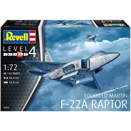 REVELL 1/72 LOCKHEED MARTIN F-22A RAPTOR 03858