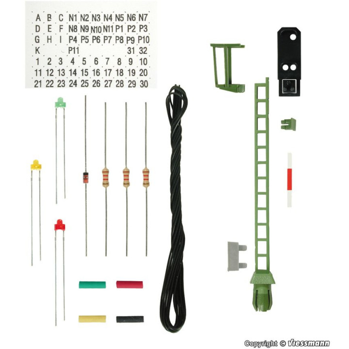VIESSMANN 6732 H0 Sygnalizator świetlny  Hp0 / Hp1 / Hp2 / KIT