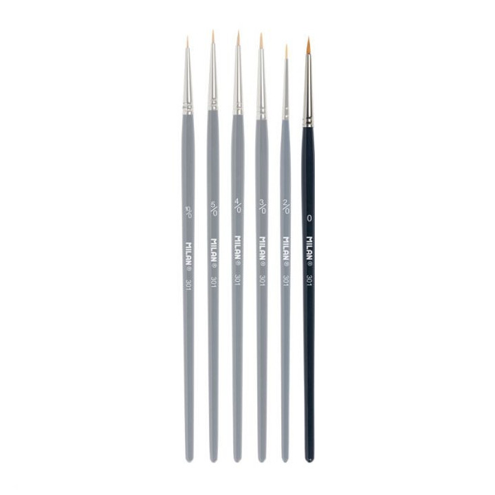 MILAN ROUNCED TAPE BRUSH no. 0 (301)