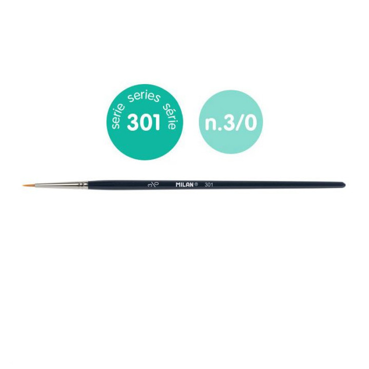 MILAN ROUNCED TAPER BRUSH no. 3/0 (301)