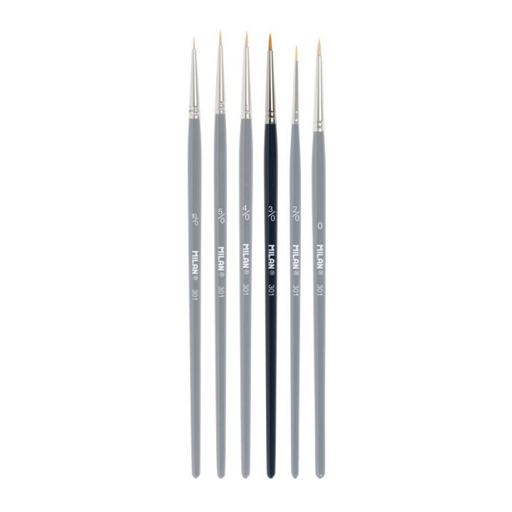 MILAN ROUNCED CONDUCTIVE BRUSH no. 3/0 (301)