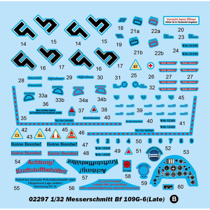 TRUMPETER 1/32 MESSERSCHMITT BF 109G-6 Late (02297)