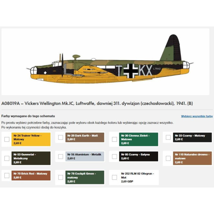 AIRFIX 1/72 VICKERS WELIINGTON MkIA/C (08019A)
