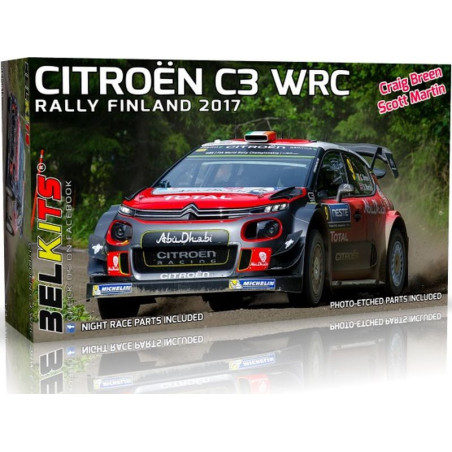 BELKITS 1/24 CITROEN C3 WRC / RALLY      FINLAND 2017 (BEL018)