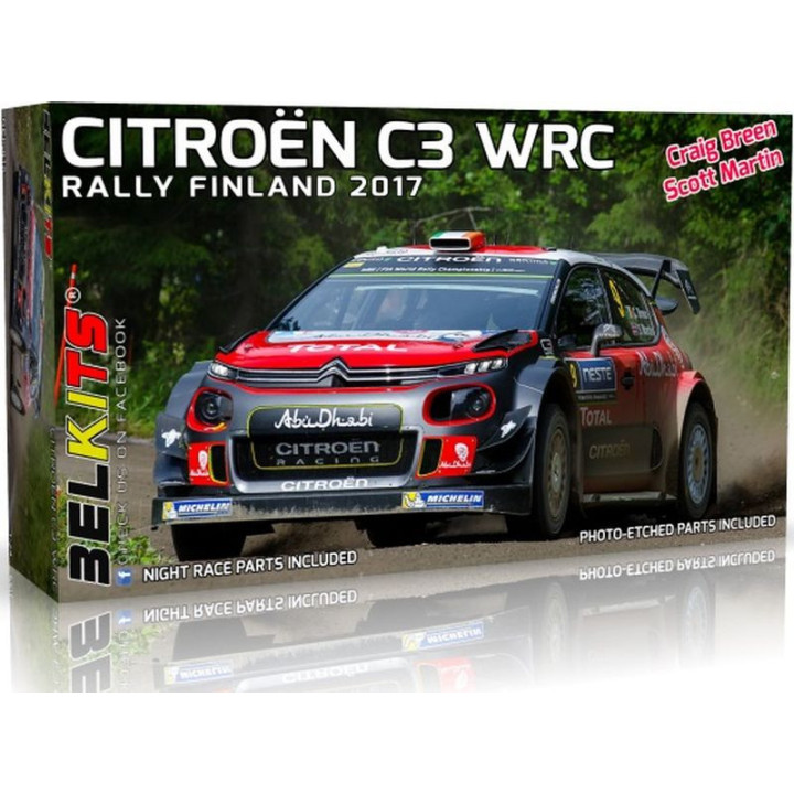 BELKITS 1/24 CITROEN C3 WRC / RALLY      FINLAND 2017 (BEL018)