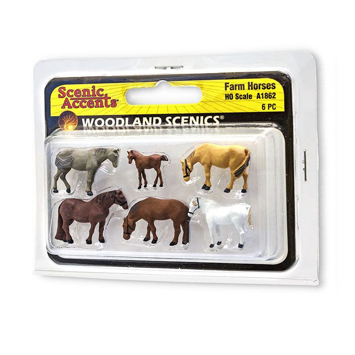 WOODLAND A1862 H0 FIGURKY - KONĚ NA FARMĚ