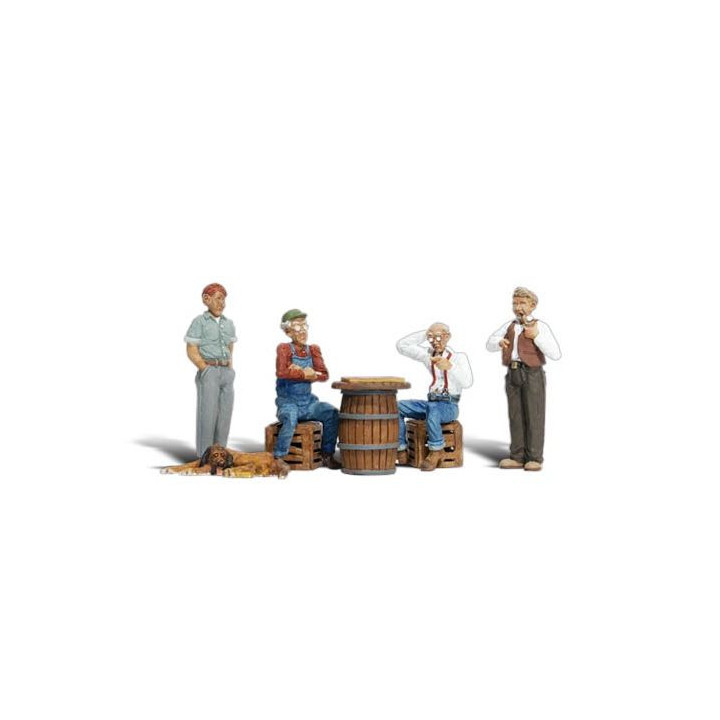 WOODLAND A1848 H0 FIGURES - CHESS PLAYERS
