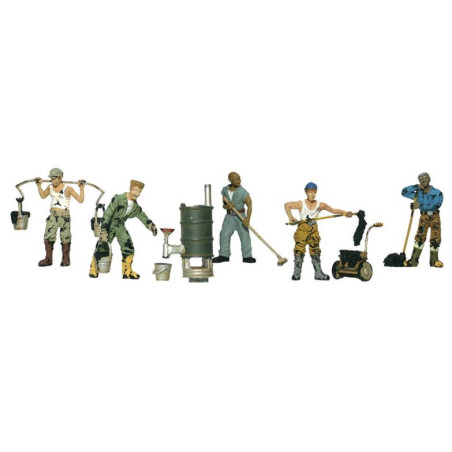 WOODLAND A1828 H0 FIGURES - ROOFERS