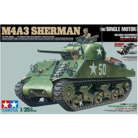 TAMIYA 1/35 M4A3 SHERMAN (s motorem) / (30056)