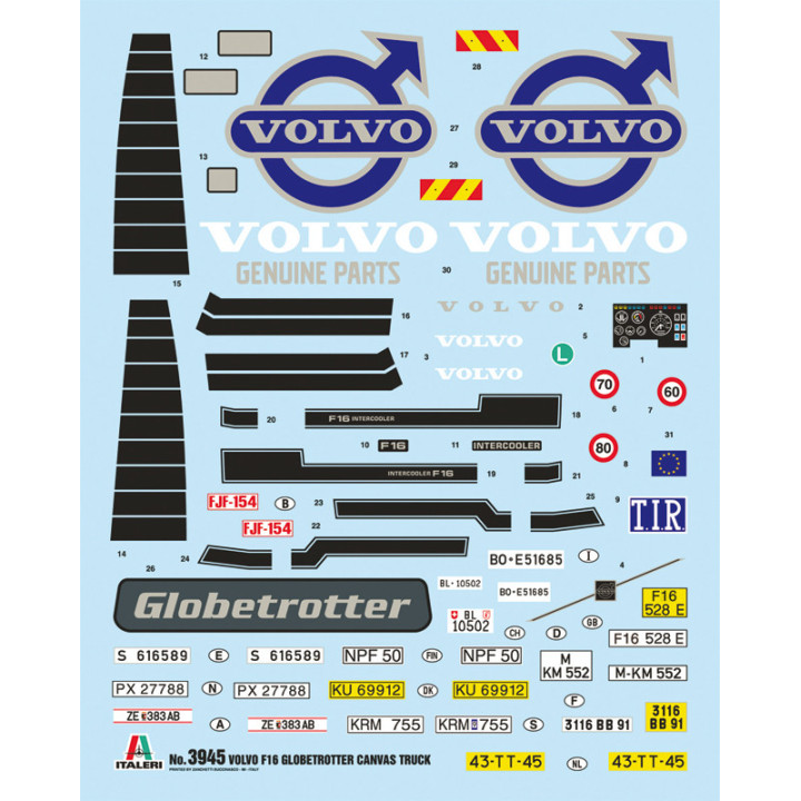 ITALERI 1/24 VOLVO V16 Globetrotter      Canvas (3945)