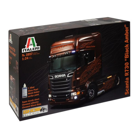 ITALERI 1/24 SCANIA R730 V8 BLACK AMBER (3897)