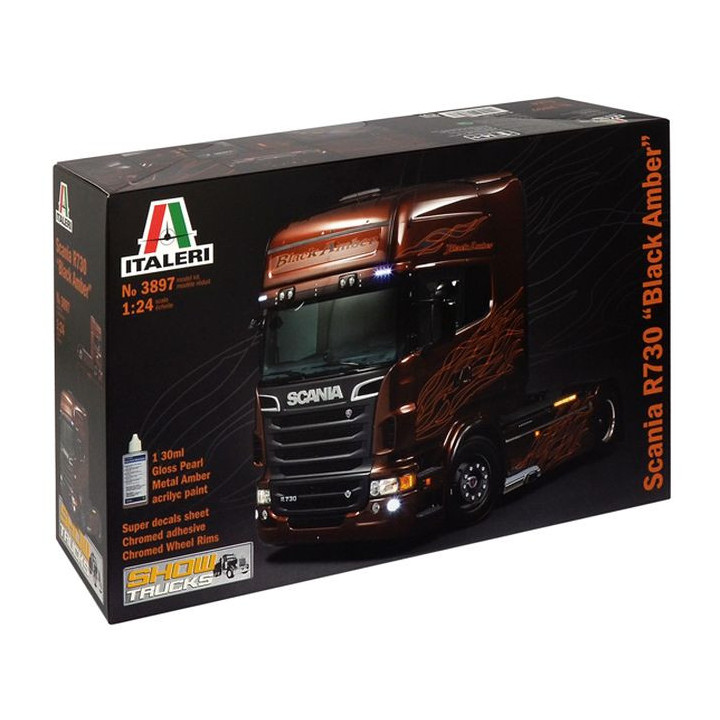 ITALERI 1/24 SCANIA R730 V8 BLACK AMBER (3897)