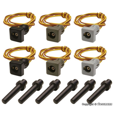 VIESSMANN 6806 H0 Gniazda PLUG-IN do     latarni ( 6 sztuk )