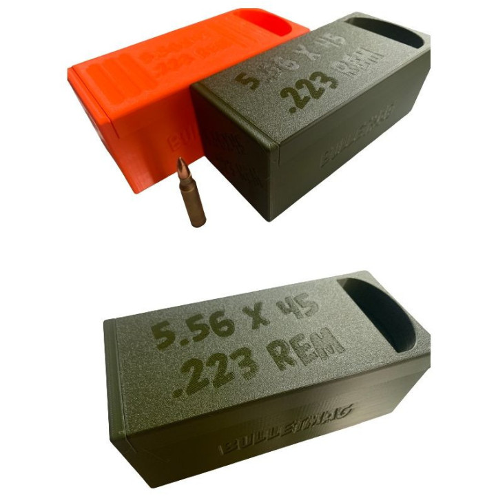 AMMUNITION CASE AR .223 REM / 5.56x45 NATO / 50 - SILVER sliding lid