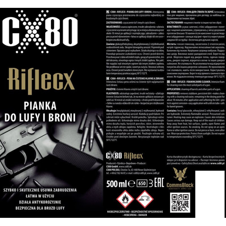 RifleCX CARE SPRAY - for gun maintenance 500 ml
