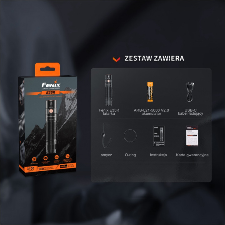 FENIX Latarka LED E35R